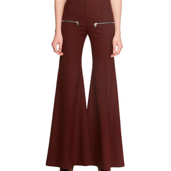 Chloe Pants - Chloé High-Waist Flare-Leg Wool Trouser